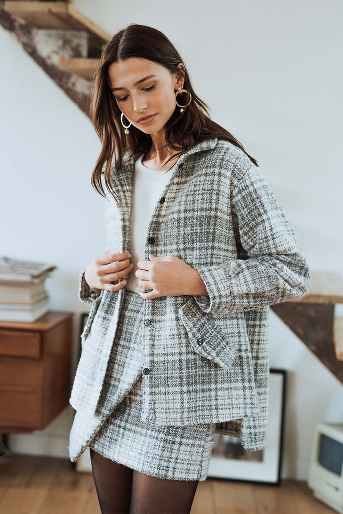 VESTE GINA CENDRÉ - Saaj Paris - The Bradery