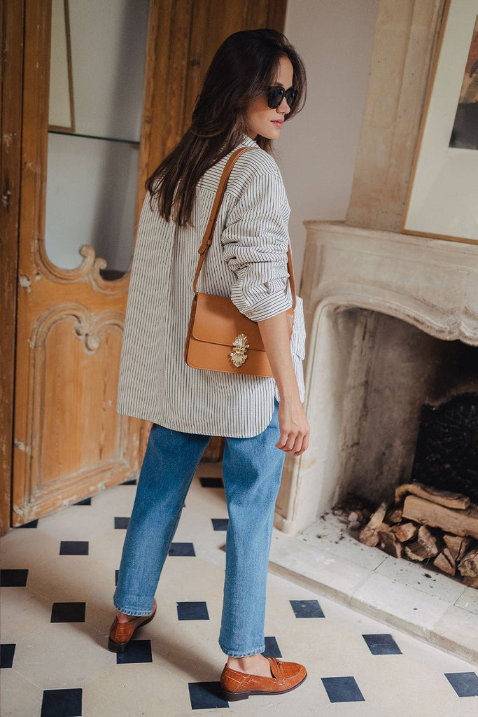 VESTE GINA RAYURES JEAN - Saaj Paris - The Bradery