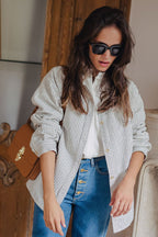 VESTE GINA RAYURES JEAN - Saaj Paris - The Bradery
