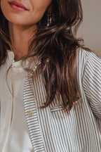 VESTE GINA RAYURES JEAN - Saaj Paris - The Bradery