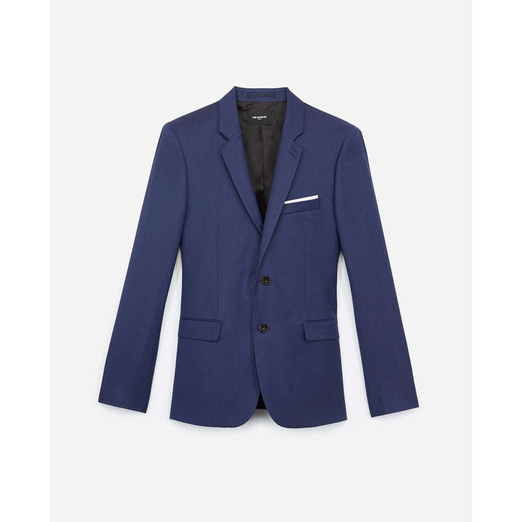 The Kooples - Veste Habillée Laine Bleue Slim - Homme