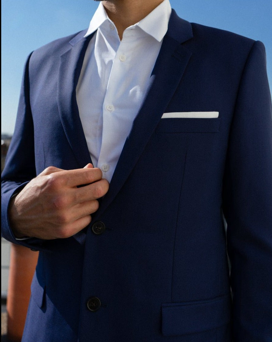 The Kooples - Veste Habillée Laine Bleue Slim - Homme