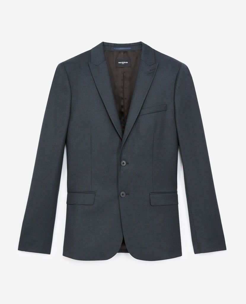 Veste Laine Vert Bouteille Coupe Ajustée - Homme Manteaux Et Vestes The Kooples