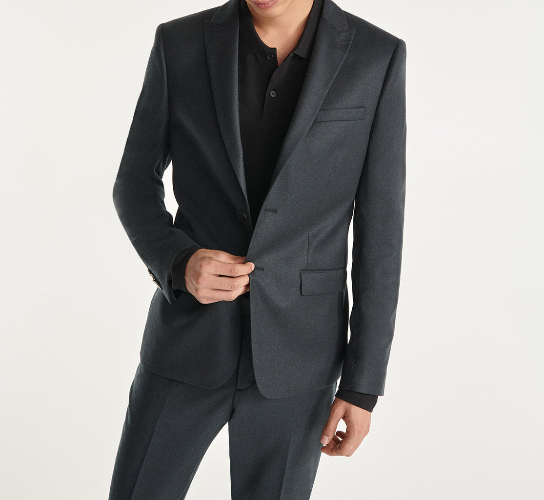Veste Laine Vert Bouteille Coupe Ajustée - Homme Vestes Et Manteaux The Kooples