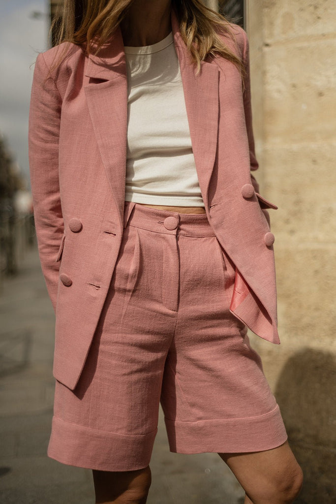 Veste Mark Lin - Rose - Plume Paris - The Bradery