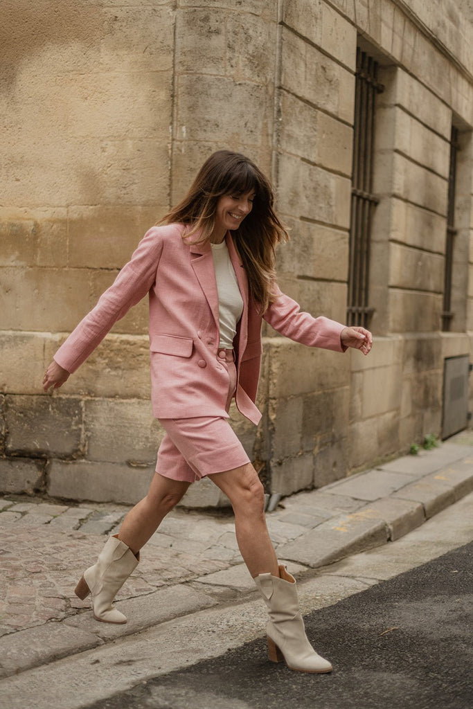 Veste Mark Lin - Rose - Plume Paris - The Bradery