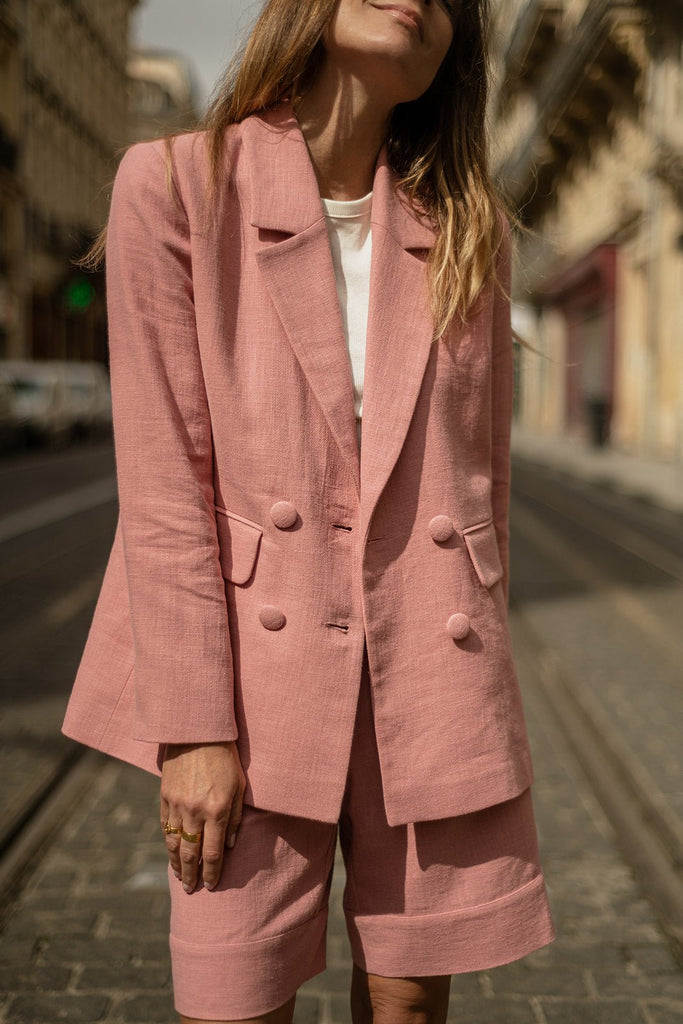 Veste Mark Lin - Rose - Plume Paris - The Bradery