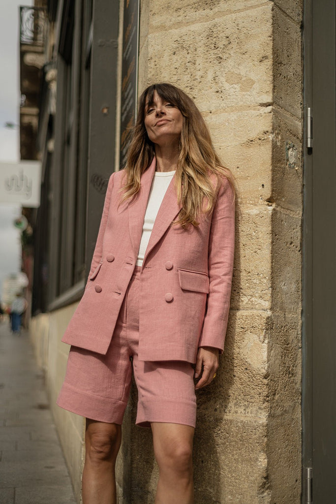 Veste Mark Lin - Rose - Plume Paris - The Bradery