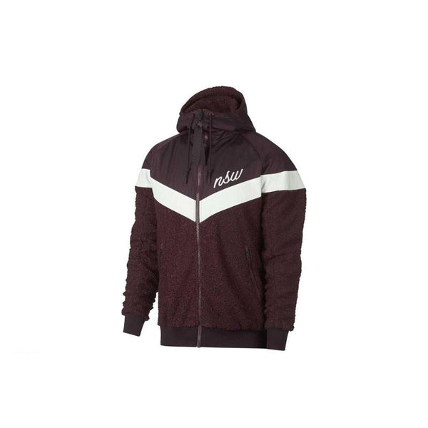 Vestes De Survãƒâªtement Nike M Nsw Wr Hoodie Tch Sherpa - Bordeaux - Homme NIKE JACKET HOMME TEXTILE Nike