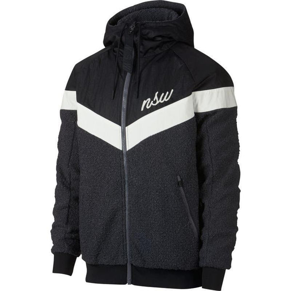 Vestes De Survãƒâªtement Nike M Nsw Wr Hoodie Tch Sherpa - Noir - Homme NIKE JACKET HOMME TEXTILE Nike