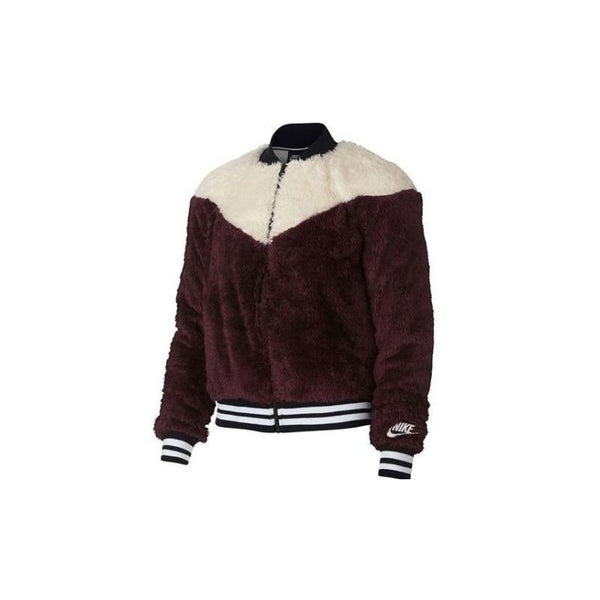 Vestes De Survãƒâªtement Nike W Nsw Jacket Bomber Wolf - Bordeaux - Femme NIKE VESTE FEMME TEXTILE Nike