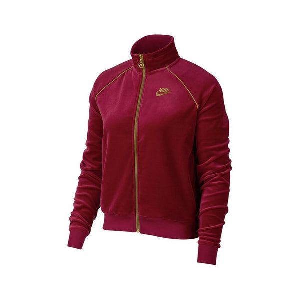 Vestes De Survãƒâªtement Nike W Nsw Trk Jkt Velour - Bordeaux - Femme NIKE VESTE FEMME TEXTILE Nike