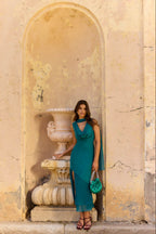 Robe Rabat Azul Petróleo