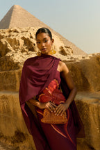 Robe Salma Lirio Burdeos