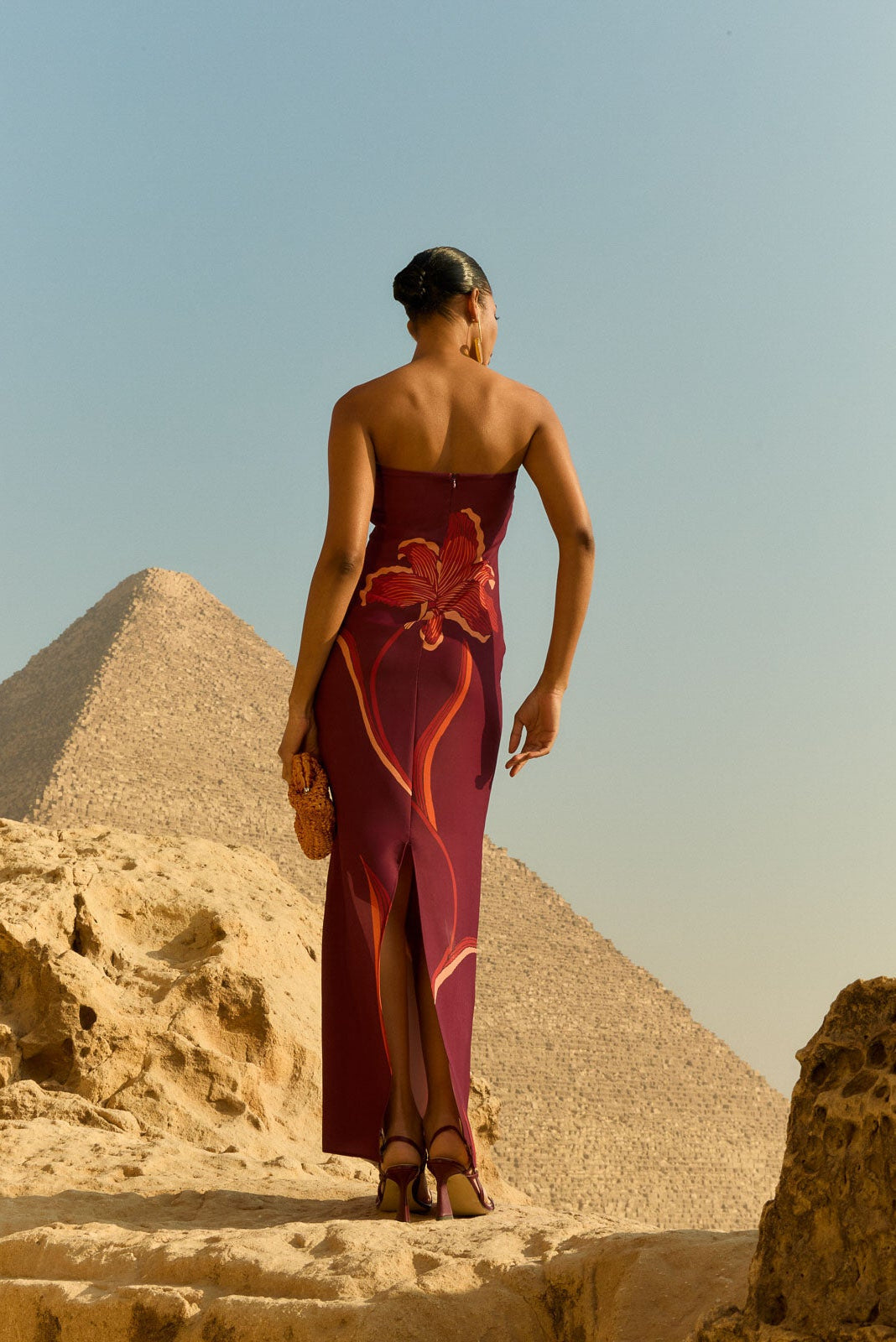 Robe Salma Lirio Burdeos