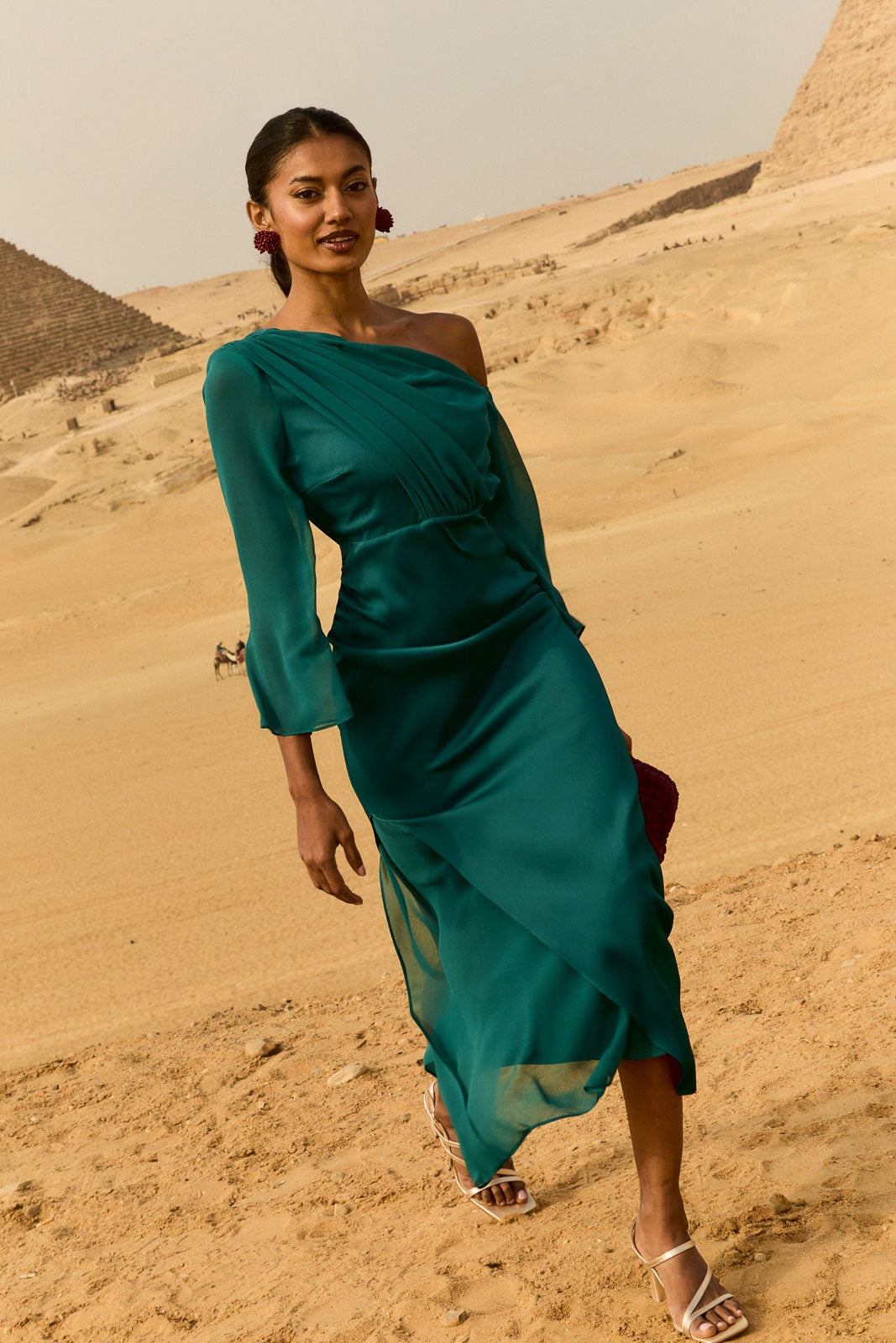 Robe Turandot Azul Petróleo