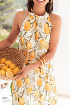 VIOLETTA Citrons - Robe Longue