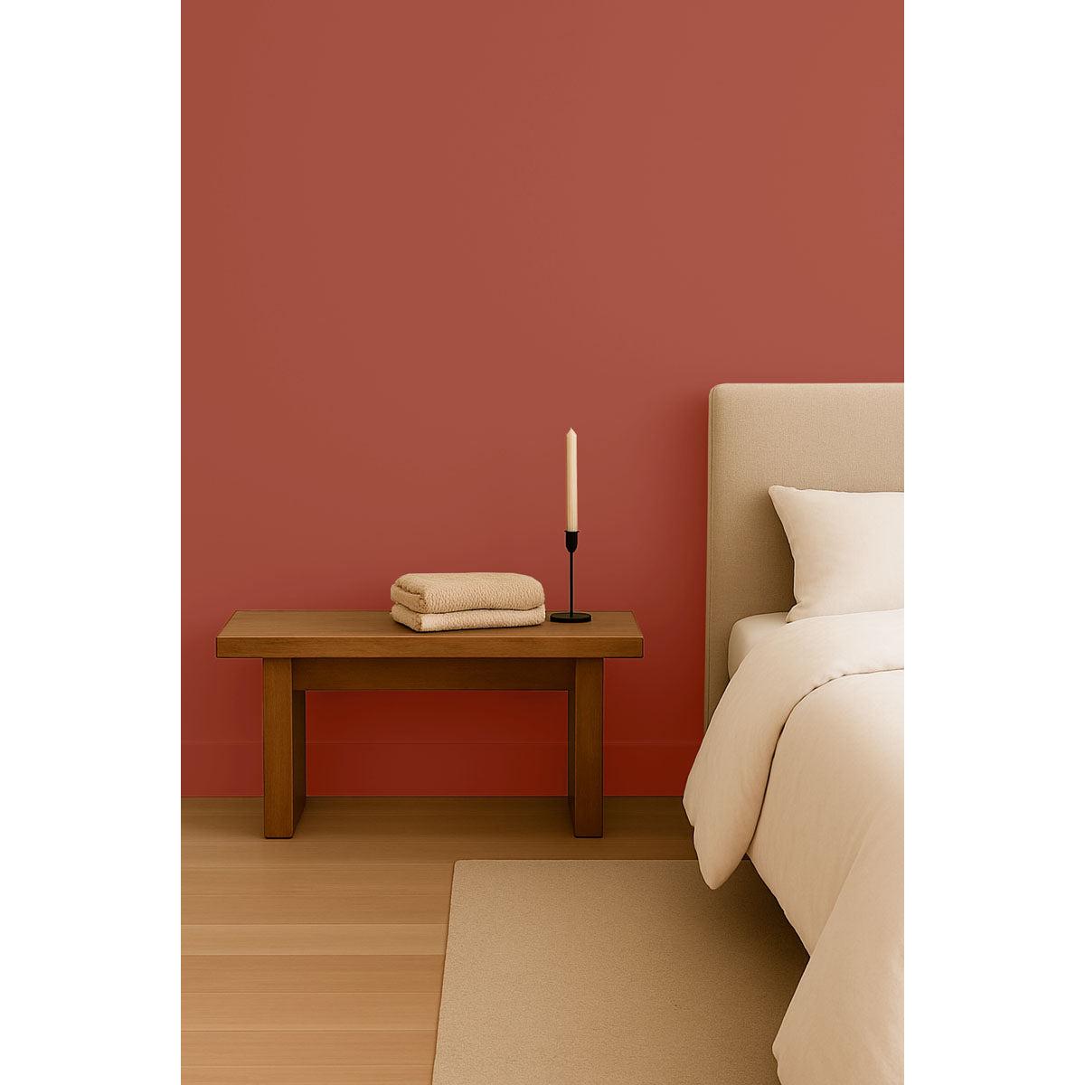 Inspiration déco : ambiance 1 avec la peinture Velvet rumor - teinte rouge brique