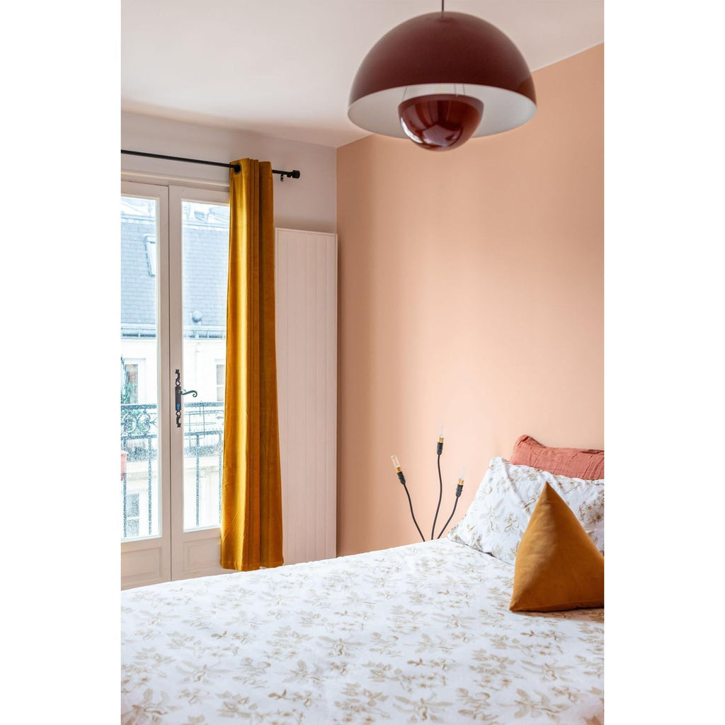 Inspiration déco : ambiance 2 avec la peinture California love - teinte orange pastel || @littleworkerfr