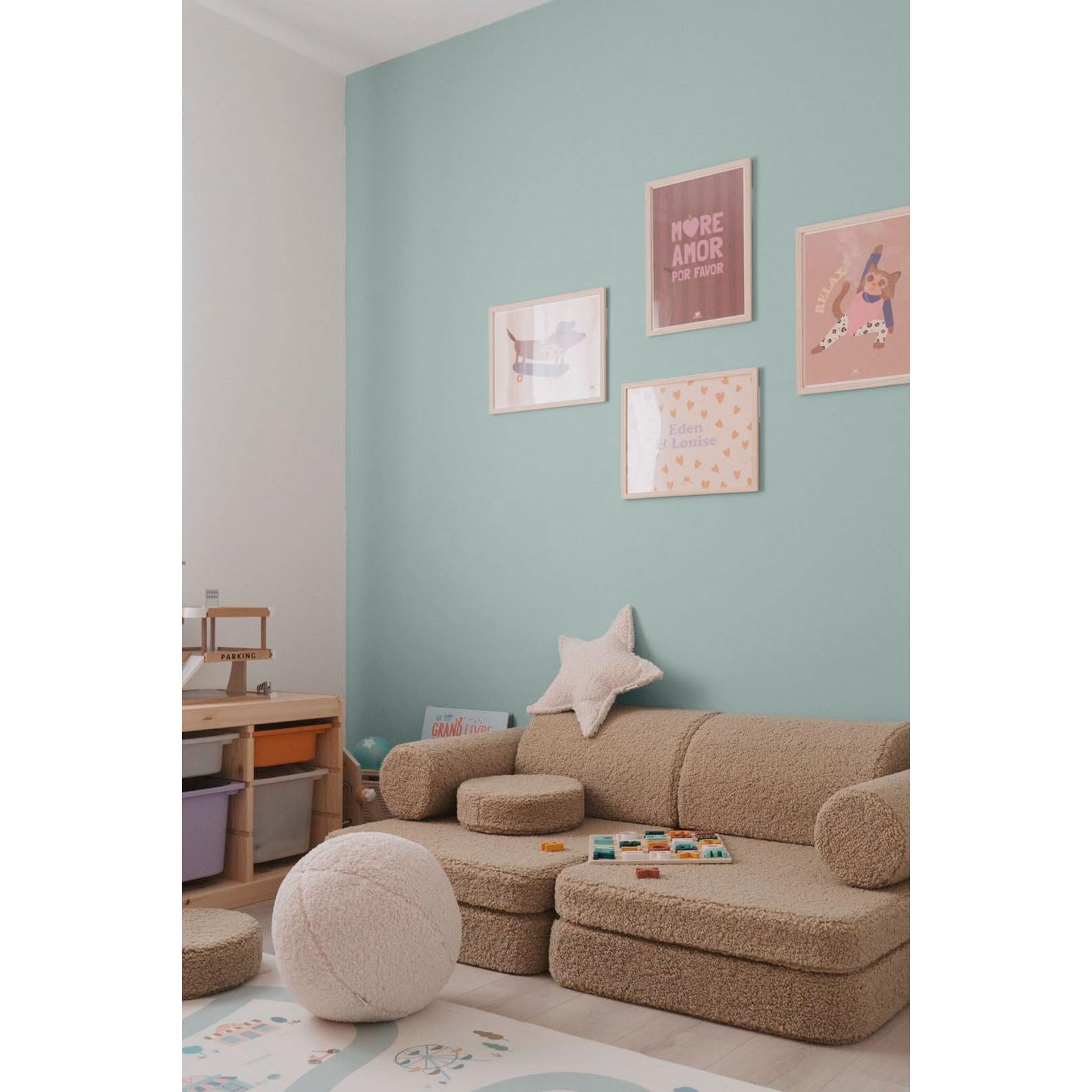 Inspiration déco : ambiance 2 avec la peinture Pepper mint - teinte bleu vert clair || @unpeudemathilde