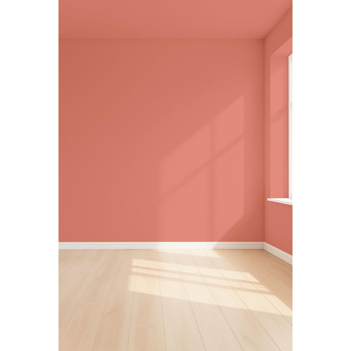 Visualisation 3D de la peinture Coral brick avec ombres - teinte terracotta corail