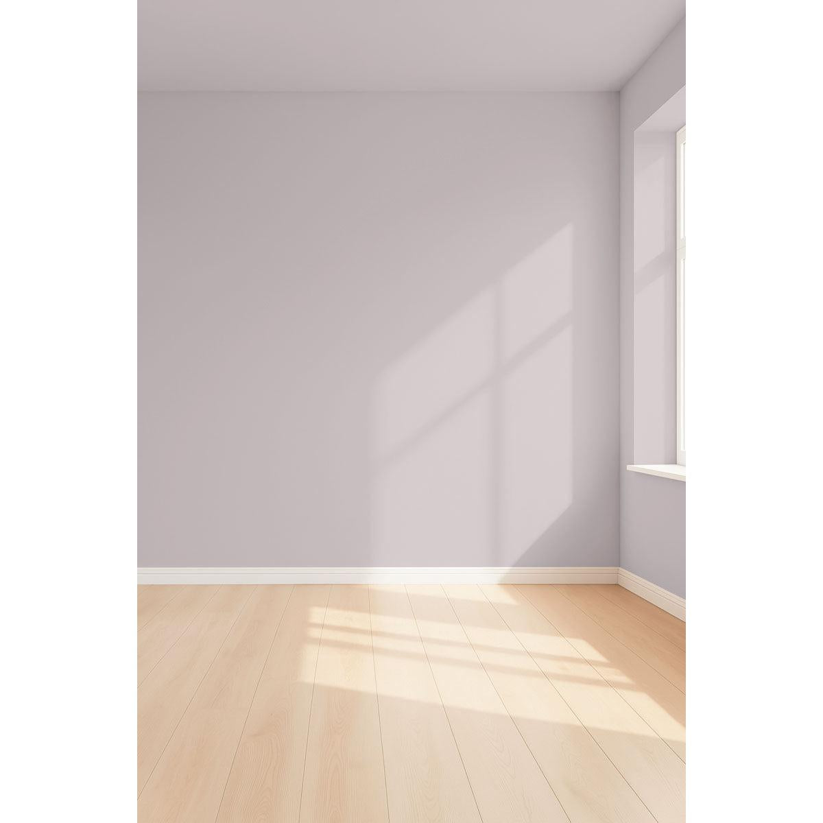 Visualisation 3D de la peinture Hey delilah avec ombres - teinte violet pastel