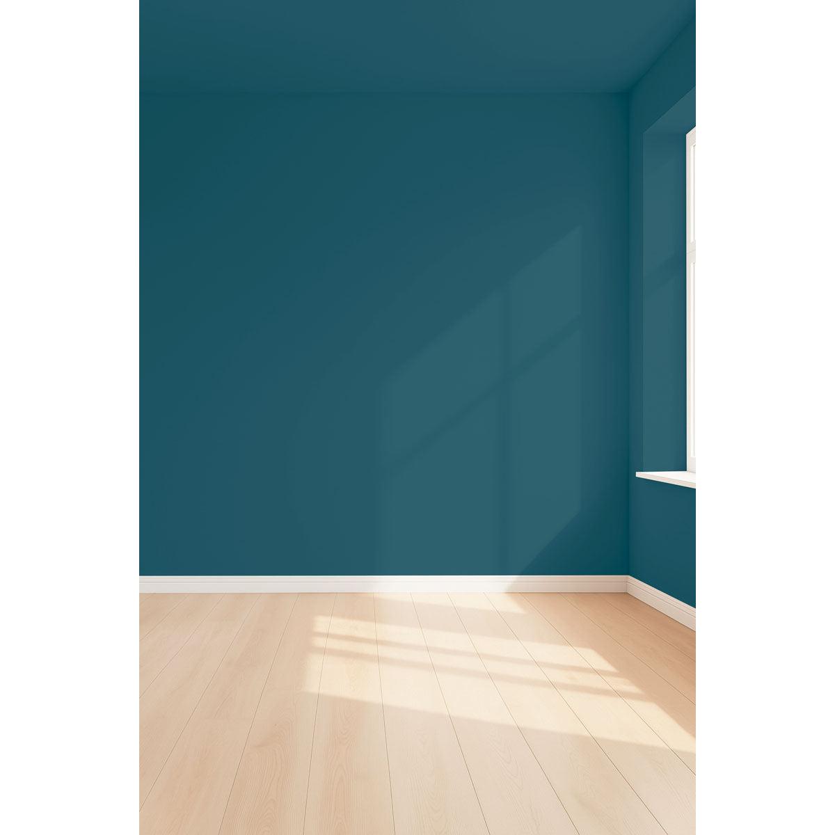 Visualisation 3D de la peinture Petrol bliss avec ombres - teinte bleu canard
