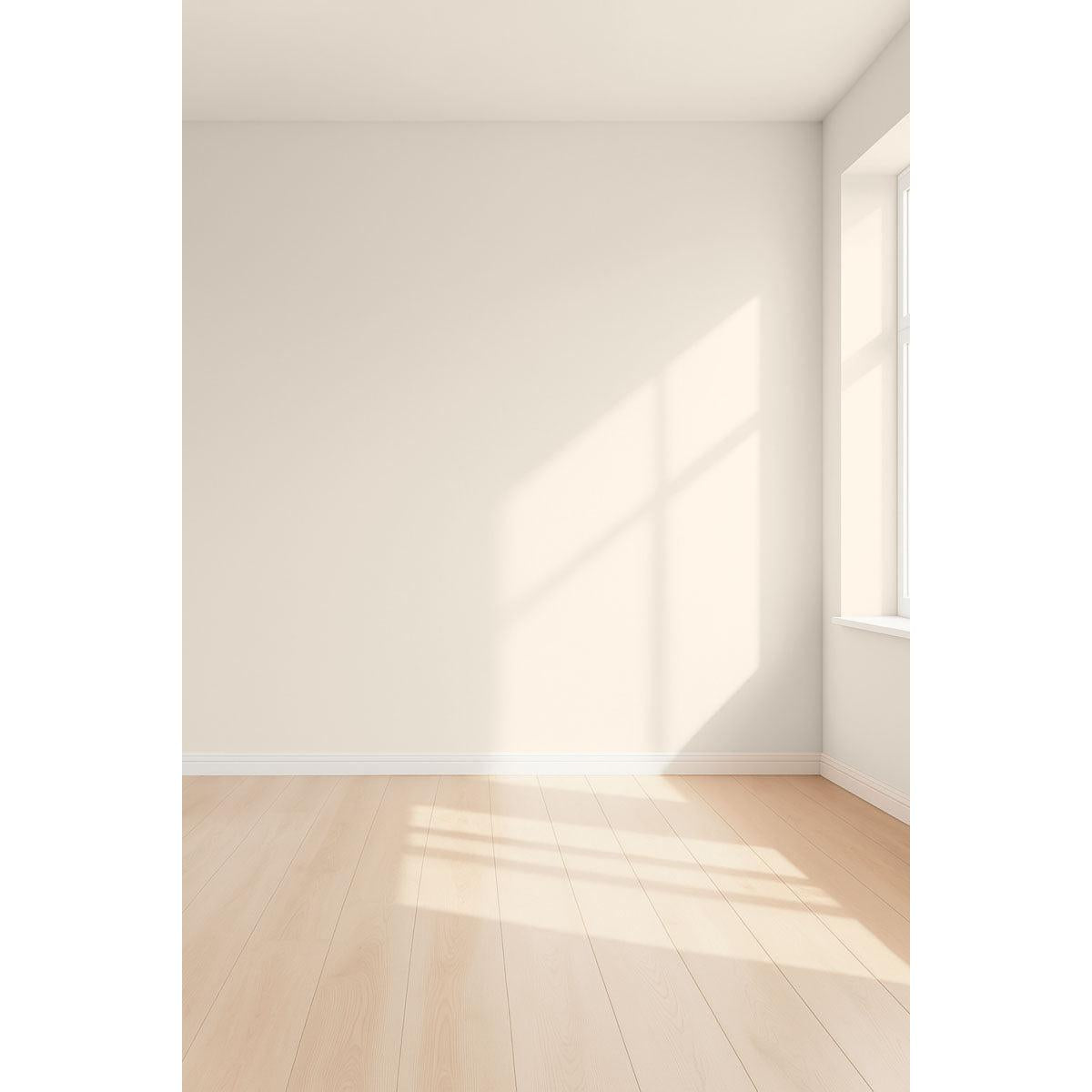 Visualisation 3D de la peinture Pottery mood avec ombres - teinte beige clair
