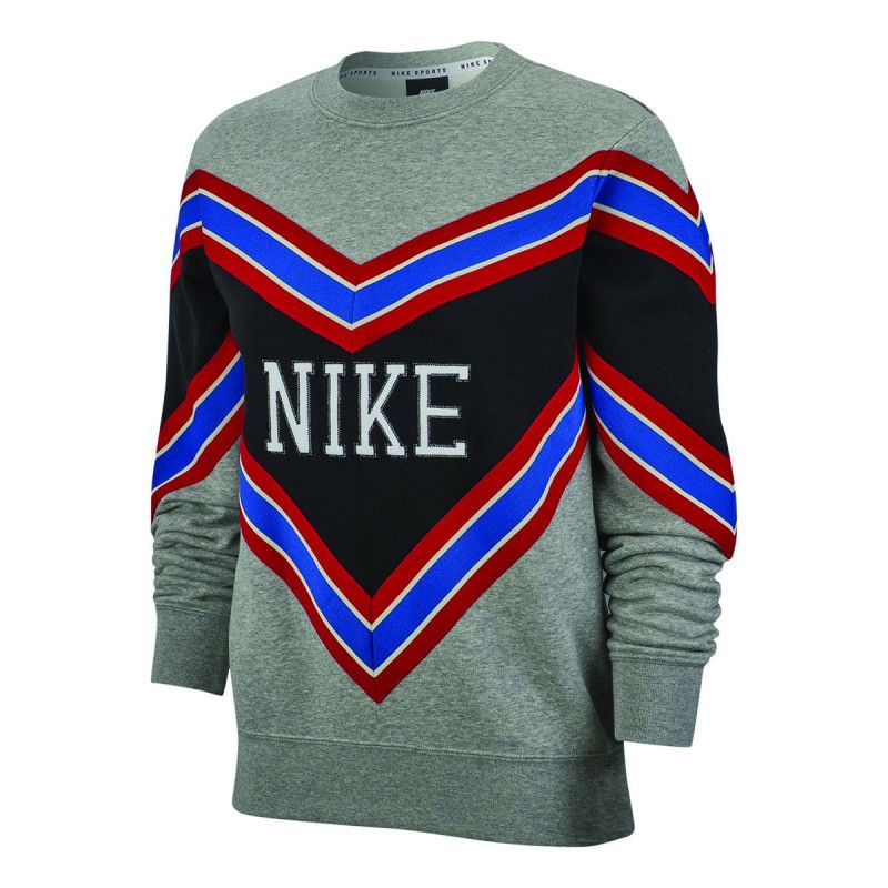 W Nsw Nsp Crew Flc - Sweat Textile - Gris - Femme - Nike - The Bradery