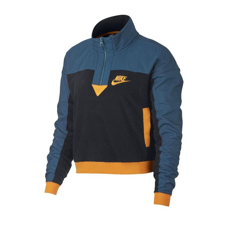 W Nsw Top Half Zip Polar - Sweat Femme Textile - Bleu SWEAT FEMME TEXTILE Nike