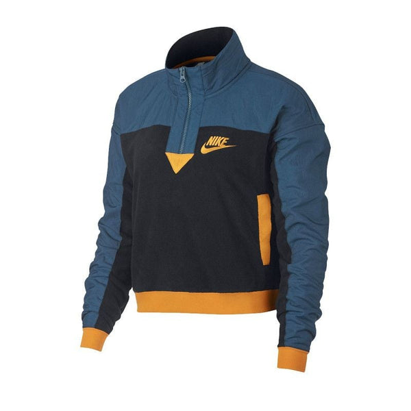 W Nsw Top Half Zip Polar - Sweat Femme Textile - Bleu SWEAT FEMME TEXTILE Nike