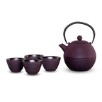 Osaka - Théière Avec Filtre Et 4 Verres - Violette - Métal - 1L