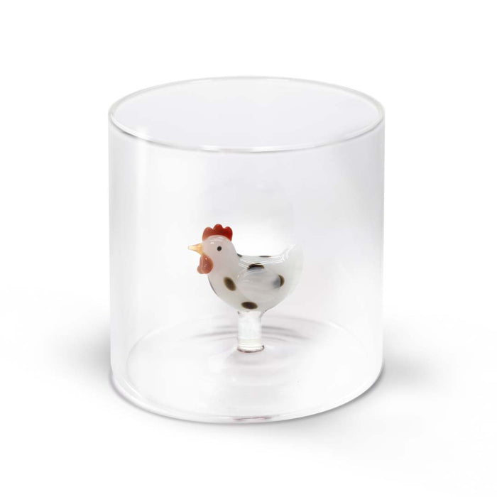 Monterey - Lot De 2 Gobelets Poule Blanches - Verre Borosilicate - 250ml