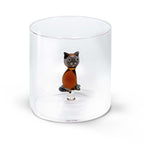 Monterey - Lot De 2 Gobelets Chat Siamois - Verre Borosilicate - 250ml