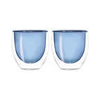 Monterey - Set De 2 Petits Verres À Double Paroi - Bleu - Verre Borosilicate - 100ml