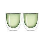 Monterey - Set De 2 Petits Verres À Double Paroi - Vert - Verre Borosilicate - 100ml