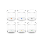 Olimpia - Set De 6 Verres À Anneau - Verre Borosilicate - 350ml