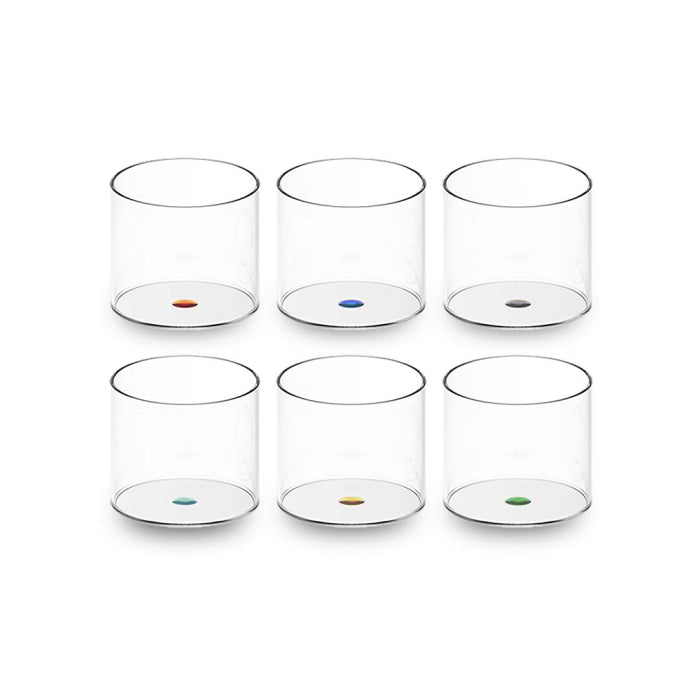 Olimpia - Set De 6 Verres À Anneau - Verre Borosilicate - 350ml
