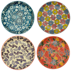 Pechino - Set De 4 Assiettes À Dessert Décorées - Céramique