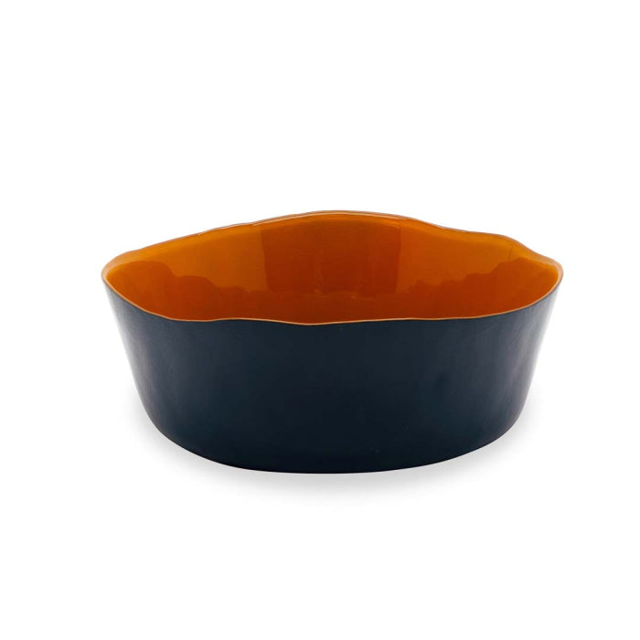 Balat - Saladier - Orange Et Marine - Verre Borosilicate