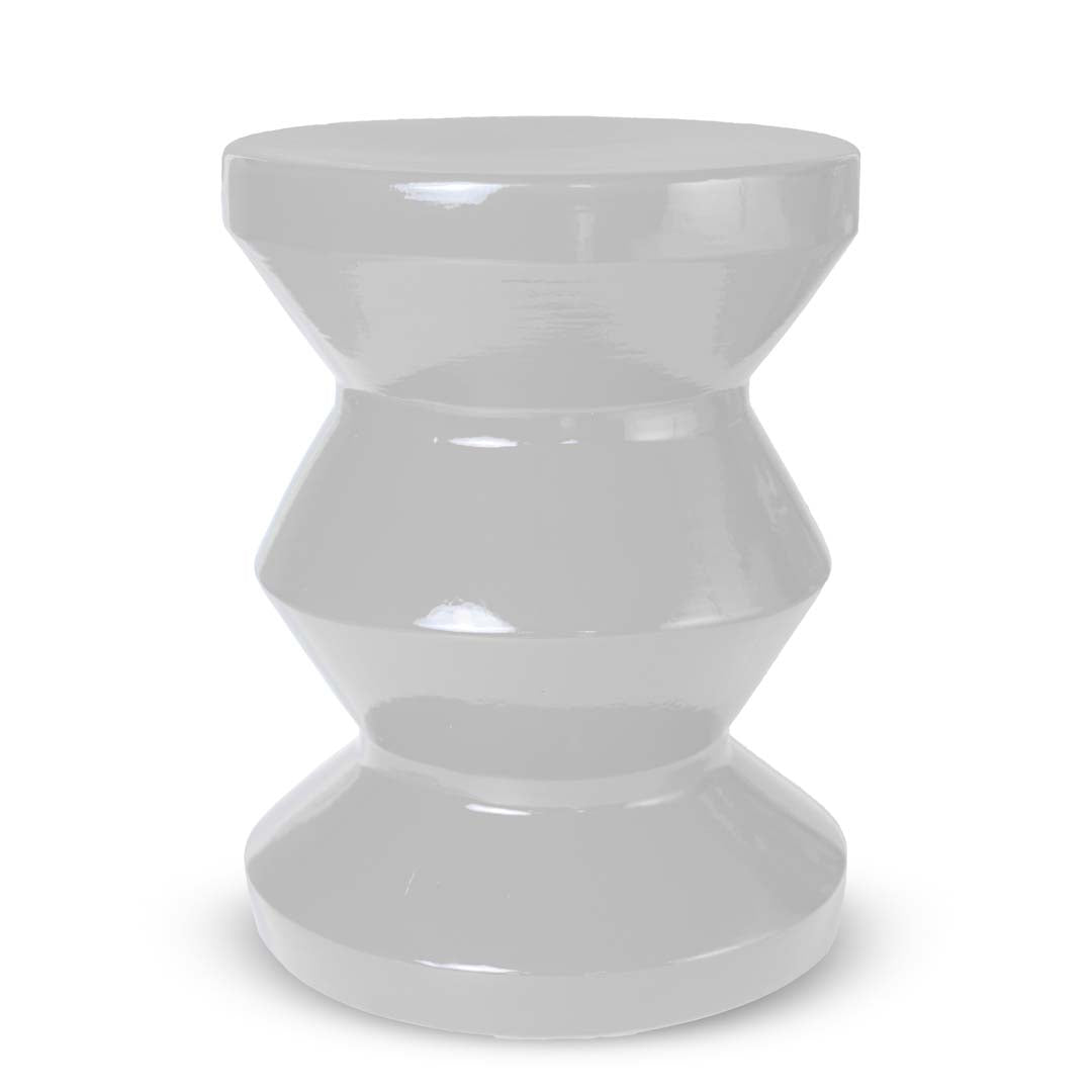 Samarcanda - Tabouret - Blanc - Céramique