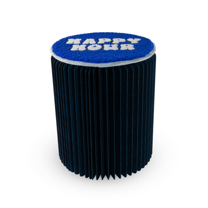 Amsterdam - Tabouret Pliant Avec Assise Souple - Bleu
