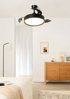 Wind Clear Edge - Ventilateur De Plafond Silencieux 40W Avec Pales Rétractables Et Lumière Led - Noir