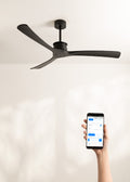 Wind Large Dc - Ventilateur De Plafond 40W Silent Xl Wifi - Noir
