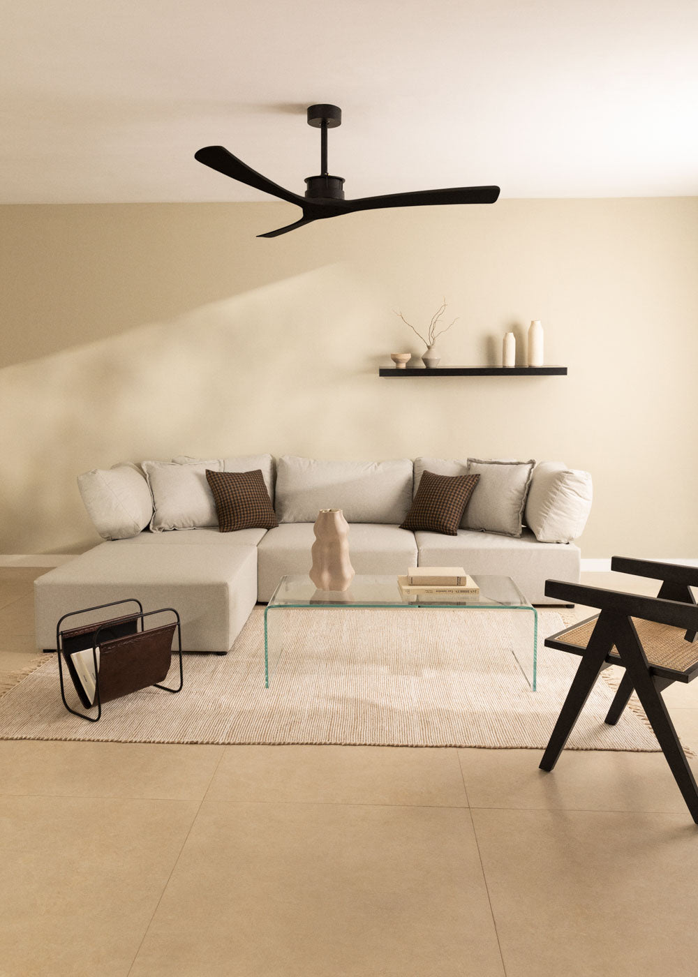 Wind Large Dc - Ventilateur De Plafond 40W Silent Xl Wifi - Noir
