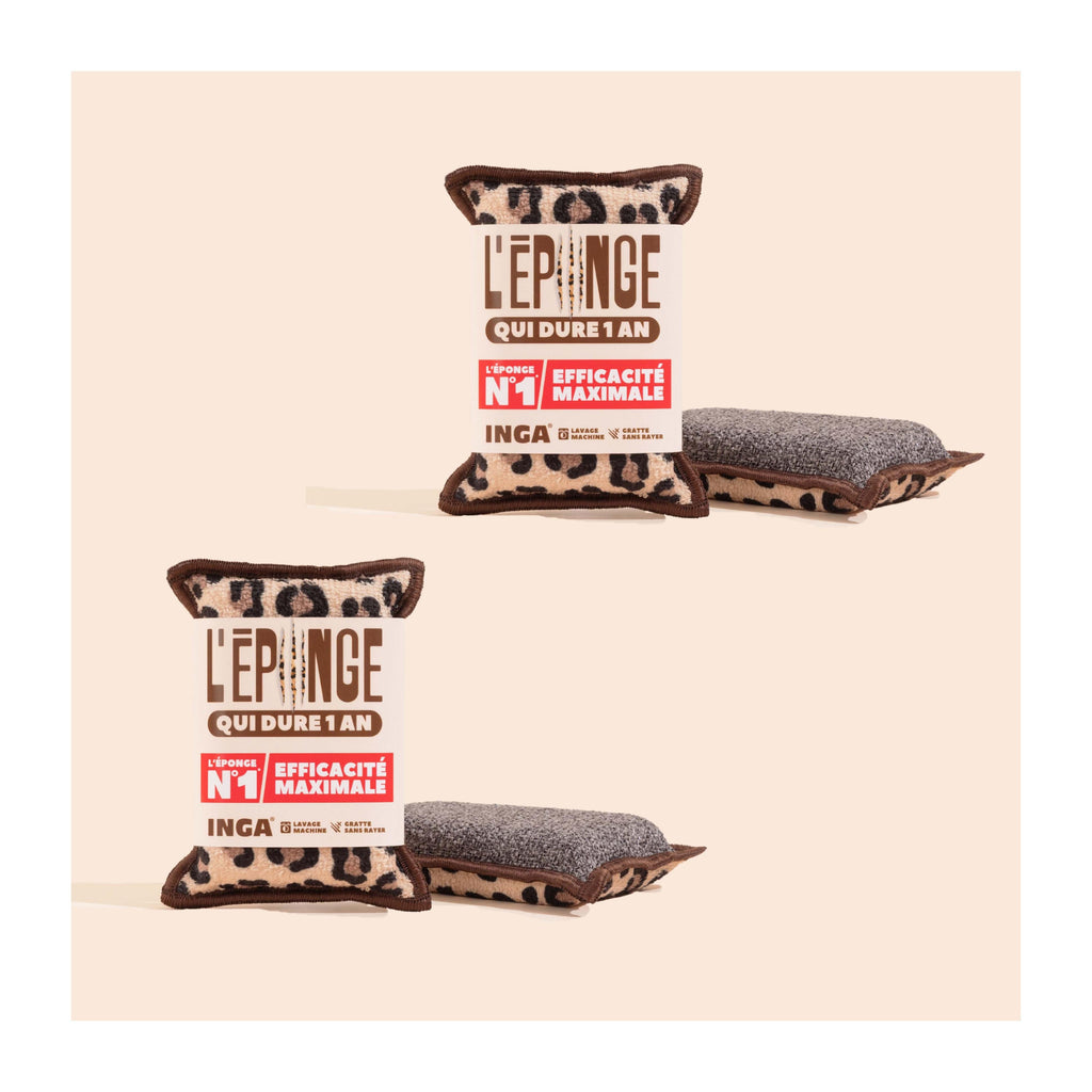 New - Duo D'Éponges Léopard