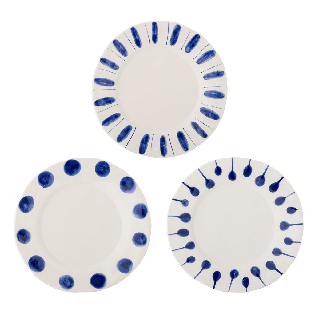 Linora - Assiette - Bleu - Grès