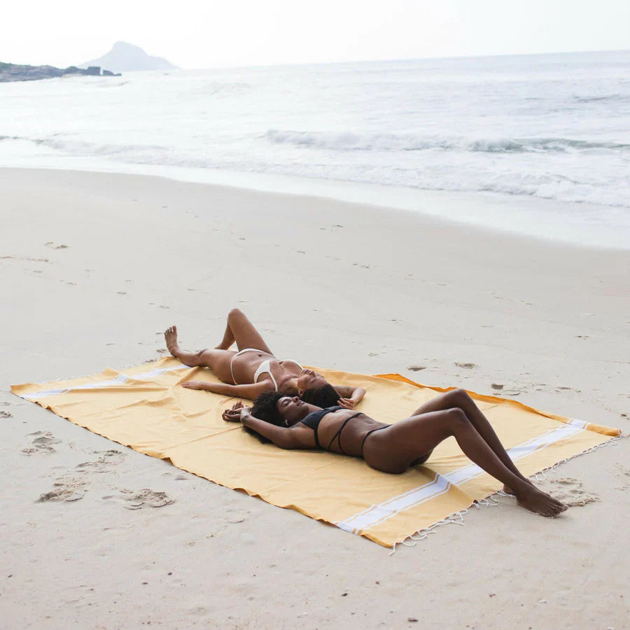 Fouta Xxl Classique - Jaune Moutarde