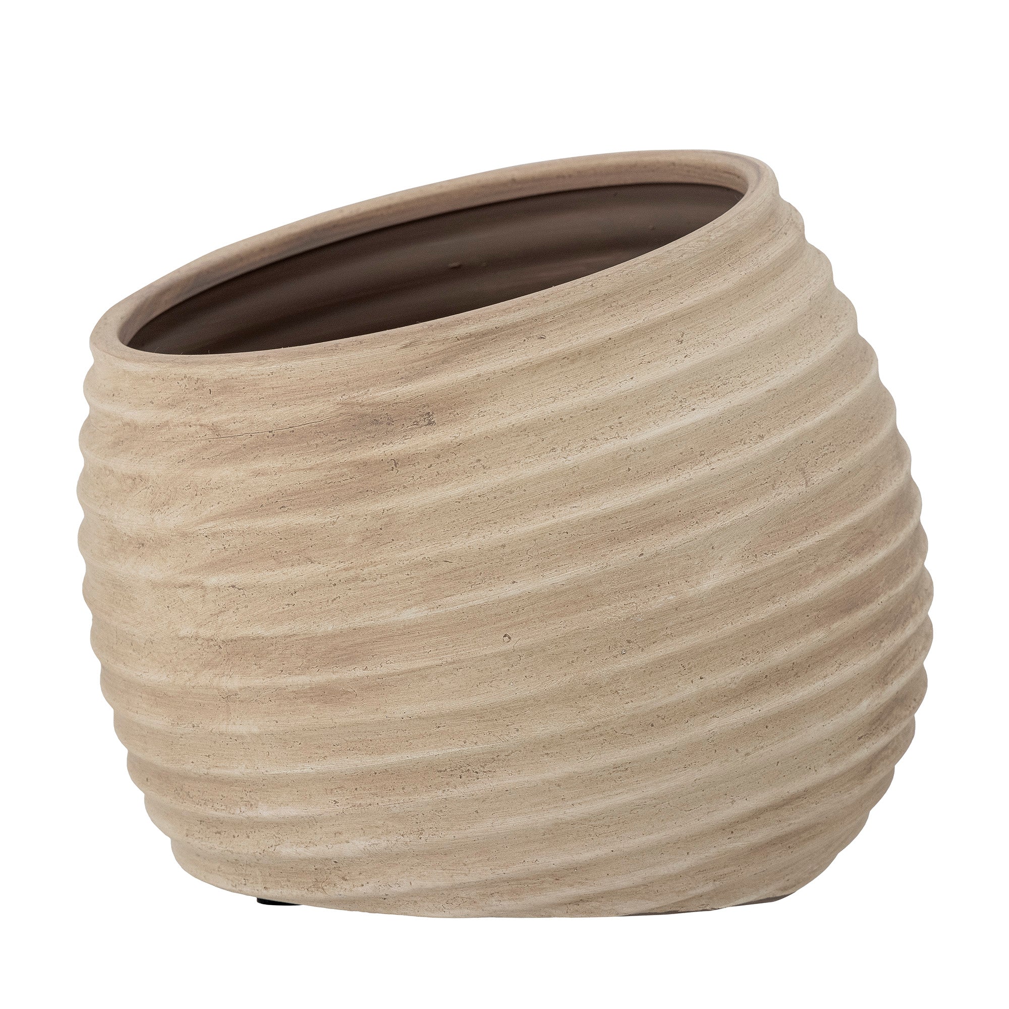 Cimmy - Cache-Pot Déco - Marron - Terre Cuite