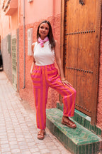 YOKO Orange - Pantalon Rayé